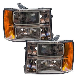 GMC Sierra Headlight Assembly - ORACLE Lighting - Square Ring Design - White - `07-`13